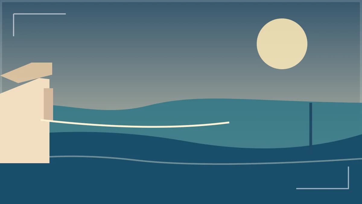 Illustration of Essaouira seafront walls and Atlantic Ocean