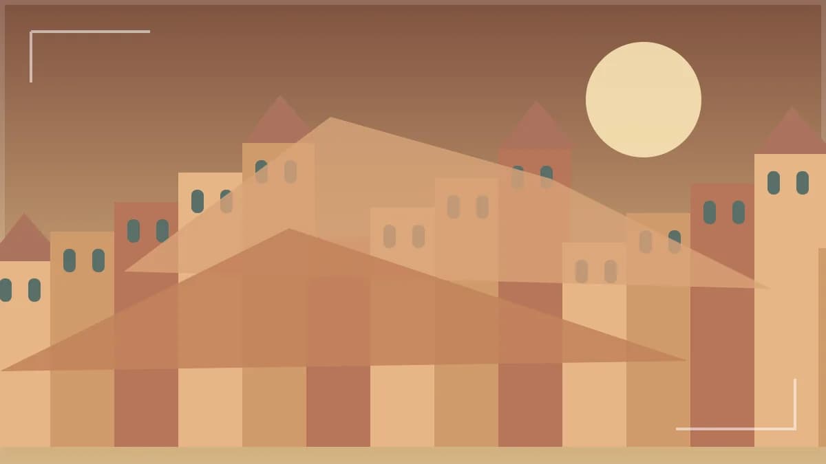 Illustration of Ait Ben Haddou traditional earthen buildings