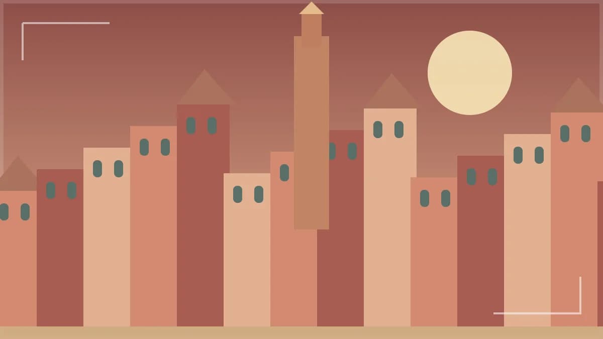 Illustration of Marrakech architecture and Koutoubia-style minaret